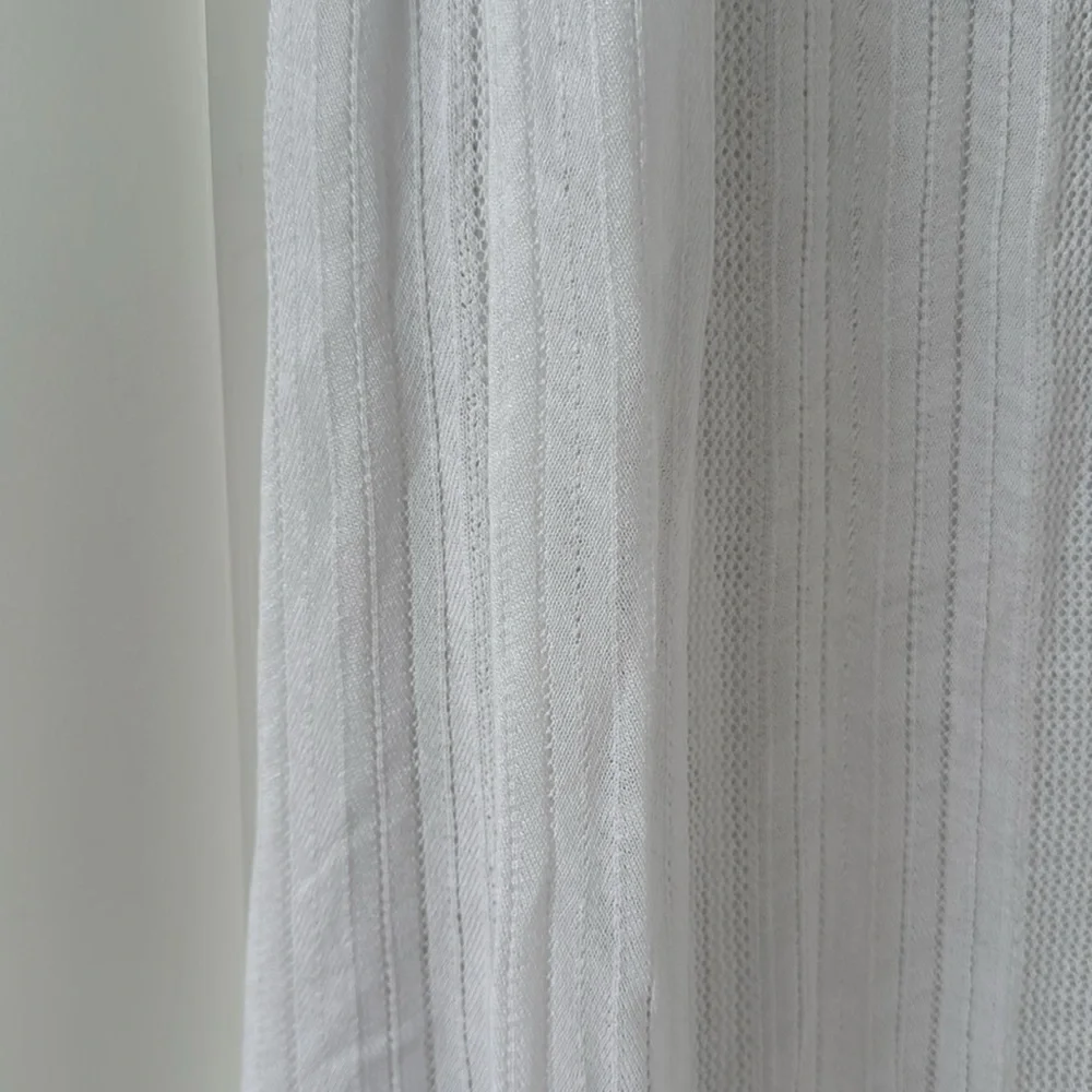 NWT Knitss Jay SLIT DETAILED WHITE POINTELLE KNIT SKIRT SIZE M